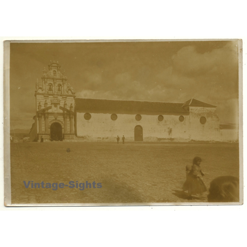 La Paz / Bolivia: Large Castle / Castello (Vintage Photo Sepia ~1910s/1920s)