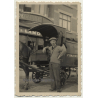 Ixelles / Belgium: Guy In Front Of Horse-Drawn Carriage / 28 Caulier (Vintage Photo ~1920s)