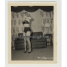 Patti Page Ready To Undress / Lingerie - 50s Interior (Vintage Irving Klaw Photo 1950s)