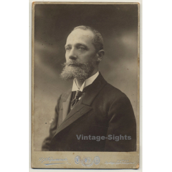 D.A. Karastoyanow / Sofia: Elegant Older Man With Beart (Vintage Cabinet Card 1909)