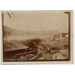Matadi / Congo-Belge: View Onto Port / Railway Station (Vintage Photo Sepia ~1910s/1920s)
