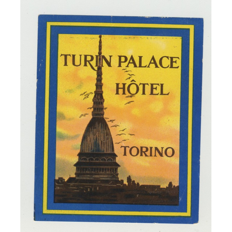 Turin Palace Hotel - Torino / Italy (Vintage Luggage Label)
