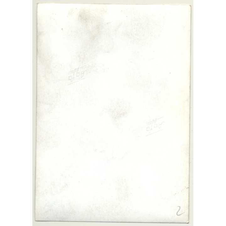 Busty Semi Nude Woman In Front Of Mirror / Stilettos (Vintage Photo B/W ~1950s/1960s)