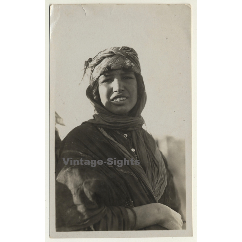 Africa: Young Female Tuareg / Maghreb - Turban (Vintage Photo ~ 1940s/1950s)