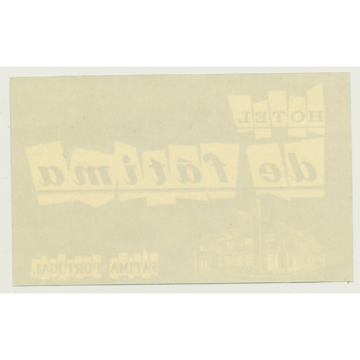 Fátima / Portugal: Hotel De Fátima (Vintage Luggage Label)