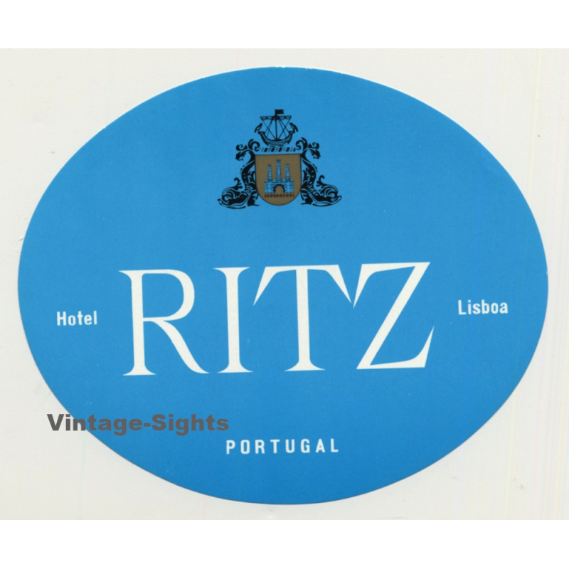 Lisboa / Portugal: Hotel Ritz (Vintage Luggage Label)