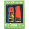 Damascus - Damas / Syria: New Omayad Hotel  (Vintage Luggage Label)
