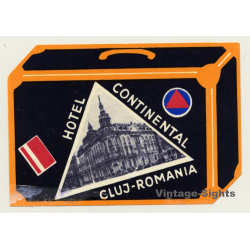 Cluj / Romania: Hotel Continental (Vintage Luggage Label)