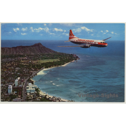 Hawaiian Airlines: Super Convair / Daimond Head - Waikiki (Vintage PC Aviation)
