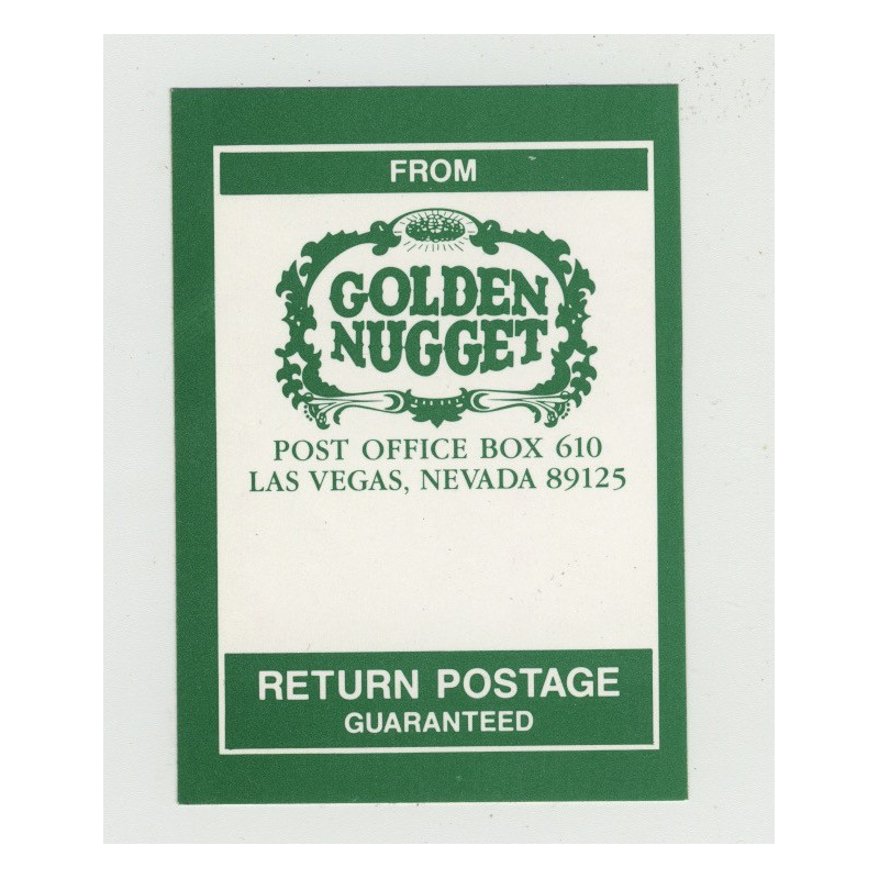 Golden Nugget - Las Vegas, Nevada - USA (Vintage Postal Label)