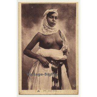 Jeune Arabe / Topless - Ethno - Traditional Clothes (Vintage Postcard C.A.P. ~1940s)