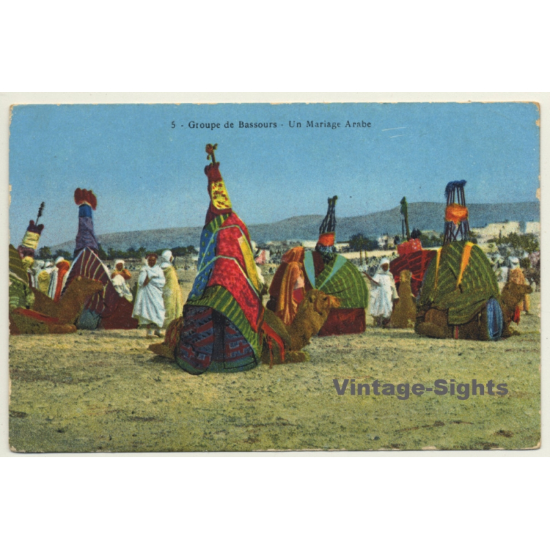 Croupe De Bassours - Un Mariage Arabe / Ethno (Vintage Postcard Moullot)