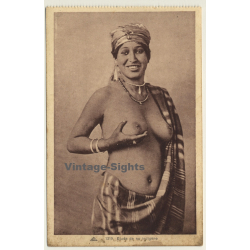 Etude De Nu Indigène *2 / Topless - Ethno - Sarong (Vintage Postcard C.A.P. ~1940s)