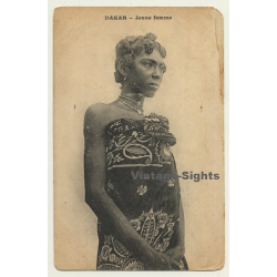 Dakar / Senegal: Jeune Femme / Sarong - Braids - Ethno (Vintage Postcard)
