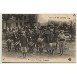 Croquis De Guerre 1914: La Musique Des Tirailleurs Marocains (Vintage PC)