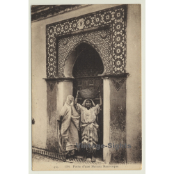 Maghreb: Porte D'Une Maison Mauresque (Vintage Postcard)