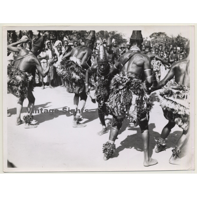 Africa: Indigenous Tribal Dancers In Action (Vintage Photo ~1950s)