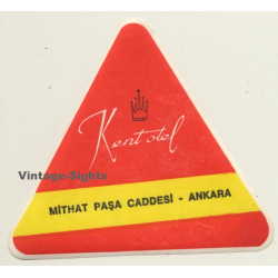 Ankara / Turkey: Kent Hotel (Vintage Luggage Label)