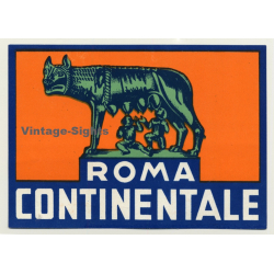 Rome / Italy: Hotel Continentale (Vintage Luggage Label ~1950s)