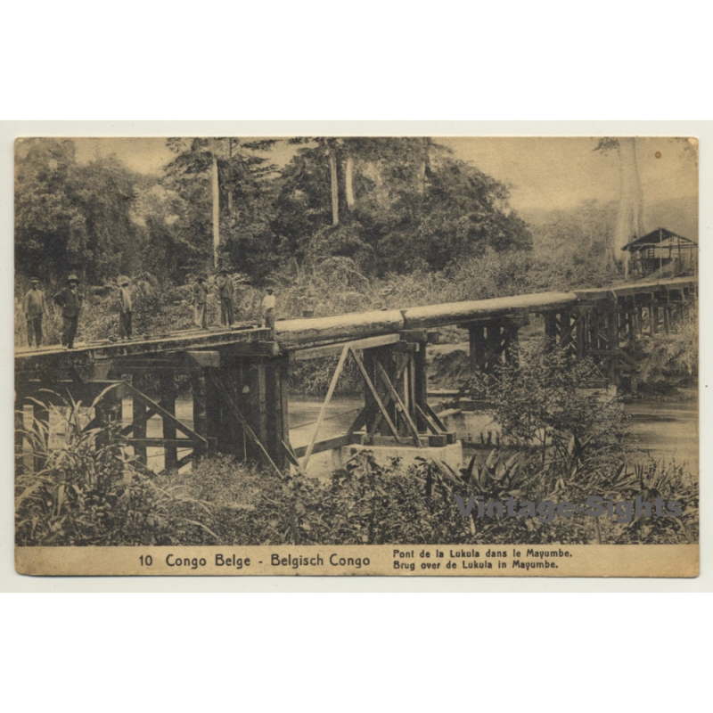Congo Belge: Pont De La Lukula / Mayumbe (Vintage PC 1919) Congo Belge: Pont De La Lukula / Mayumbe (Vintage PC 1919)