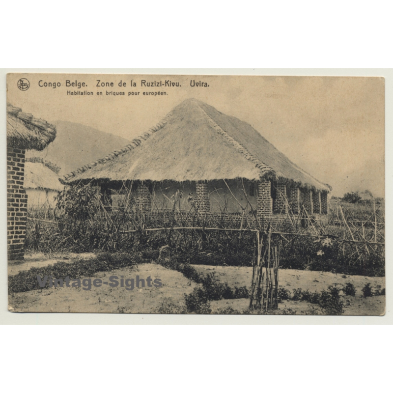 Congo Belge: Ruzizi-Kivu - Uvira / Brick House (Vintage PC ~1910s)