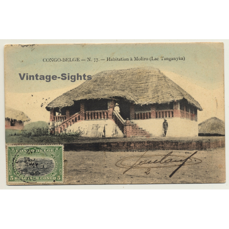 Congo Belge: Habitation à Moliro / Lac Tanganyka (Vintage PC 1912) Congo Belge: Habitation à Moliro / Lac Tanganyka (Vintage PC 1912)