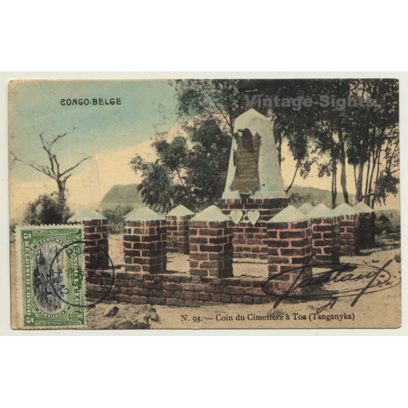 Congo Belge: Cemetery In Toa - Cimetière / Tanganyka (Vintage PC 1912) Congo Belge: Cemetery In Toa - Cimetière / Tanganyka (Vintage PC 1912)