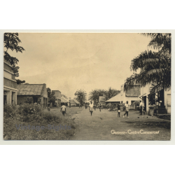 Gemena / Congo: Street View - Centre Commercial (Vintage RPPC)