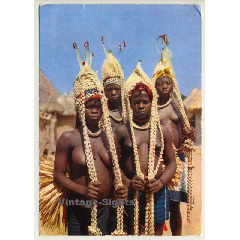 Ivory Coast: Topless Females - Blonde Braids / Tribal - Ethno (Vintage RPPC) Ivory Coast: Topless Females - Blonde Braids / Tribal - Ethno (Vintage RPPC)