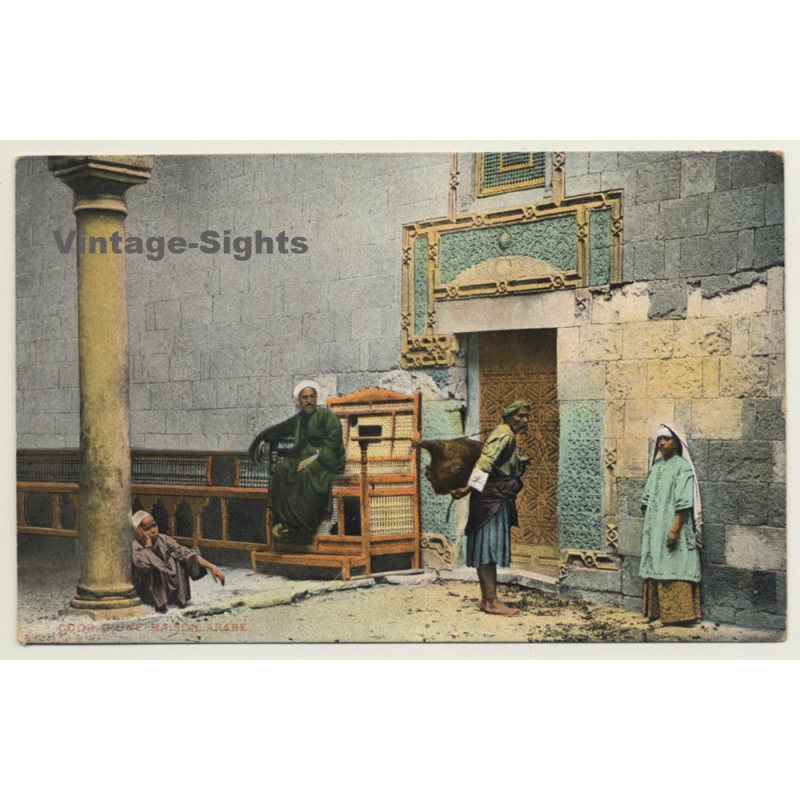 North Africa: Cour D'Une Maison Arabe / Natives - Ethno (Vintage PC 1926) North Africa: Cour D'Une Maison Arabe / Natives - Ethno (Vintage PC 1926)