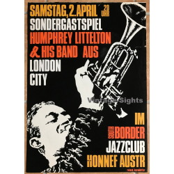 Humphrey Littelton Im South Border Jazz Club (Vintage Jazz Poster ~1960s)