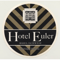Basel / Switzerland: Hotel Euler  (Vintage Luggage Label)