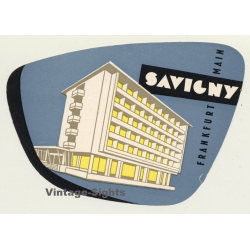Frankfurt am Main & Germany: Hotel Savigny (Vintage Luggage Label)
