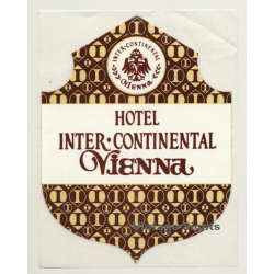 Vienna / Austria: Hotel Inter - Continental *3 (Vintage Self Adhesive Luggage Label /...