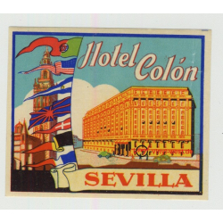 Hotel Colón - Sevilla / Spain (Vintage Luggage Label)
