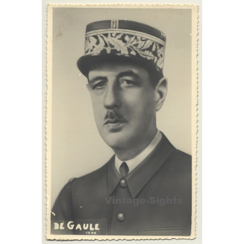 Général Charles De Gaulle 1944 (Vintage Photo / RPPC)