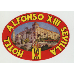 Hotel Alfonso XIII - Sevilla / Spain (Vintage Luggage Label)