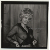 Sweet Blonde Woman *3 / Transparent Blouse - Boobs (Vintage Contact Sheet Photo 1970s)