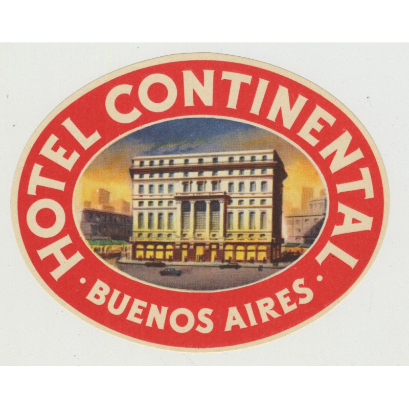 Hotel Continental - Buenos Aires / Argentina  (Vintage Luggage Label)