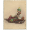 Belgian Woman In Exotic Outfit / Turban - Hand Tinted  (Vintage Photo ~1910s/1920s)