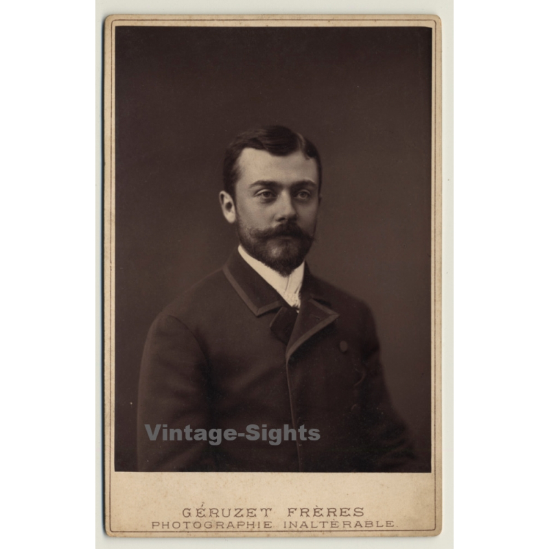 Géruzet Frères / Bruxelles: Portrait L. Weislenbruch / Beard (Vintage Cabinet Card ~1870s)