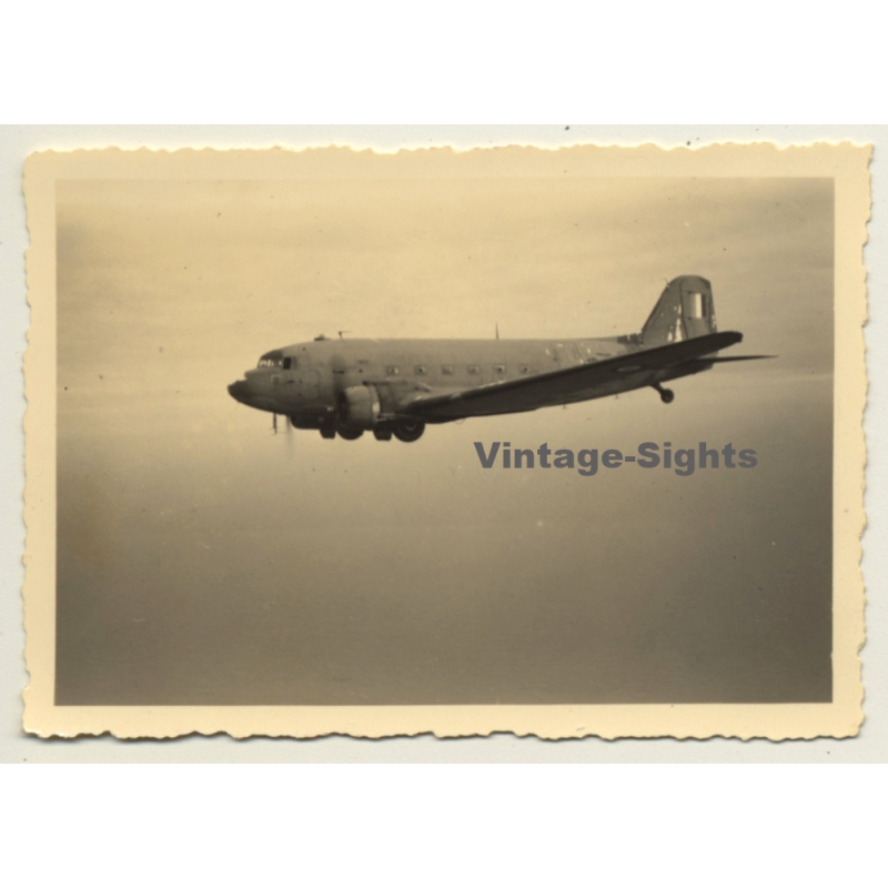 French Air Force Douglas C-47B-35-DK (DC-3) L'Armée De L'Air *2 (Vintage Photo ~1940s)