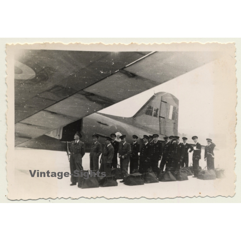 French AF Douglas DC-3 Film Du Départ Pathé (Vintage Photo 1947)