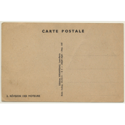 Air France: Révision Des Moteurs / Aviation (Vintage Artist Postcard)