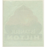 Turkey: Istanbul Hilton / Hotel (Vintage Self Adhesive Luggage Label / Sticker)