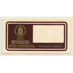 Beograd / Serbia: Inter - Continental *1 (Vintage Self Adhesive Luggage Label / Sticker)