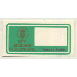 Beograd / Serbia: Inter - Continental *4 (Vintage Self Adhesive Luggage Label / Sticker)