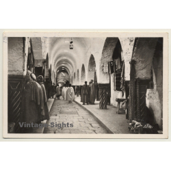 Tunis / Tunisia: Souk Des Etoffes / Maghreb (Vintage RPPC 1949)