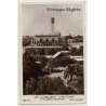 Casblanca / Morocco: La Municipalité & Jardin De La Poste (Vintage RPPC 1938)
