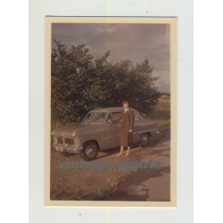 Ford Taunus 12M 15M: Woman Next To Car (Vintage Photo 50s)